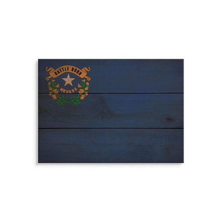 WILE E. WOOD 15 x 11 in. Nevada State Flag Wood Art FLNV-1511